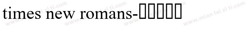 times new romans字体转换